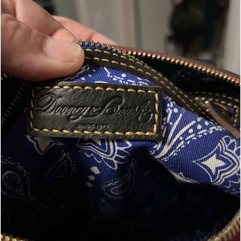 Dooney & Bourke Horse Shoe Western Black Red Leather Duffle HTF RARE - Picture 9 of 10